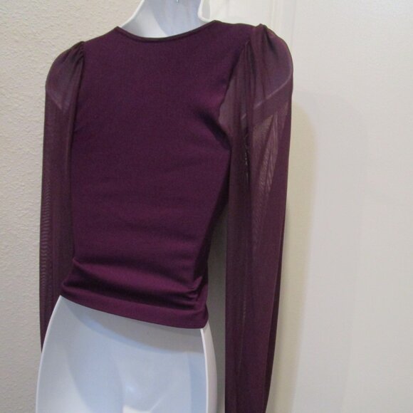 FREE PEOPLE INTIMATELY LG SLV MAROON PULLOVER XS /S NWOT - Picture 6 of 7